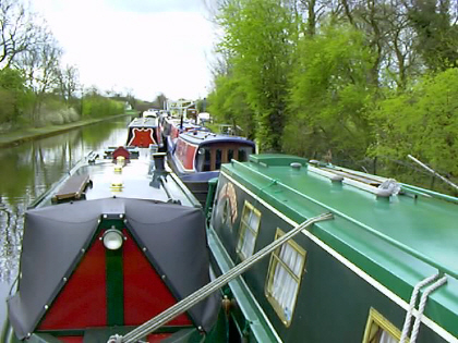 Picture of boats double moored, April 2001